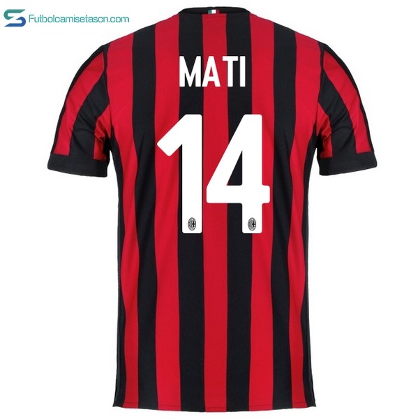 Camiseta Milan 1ª Mati 2017/18